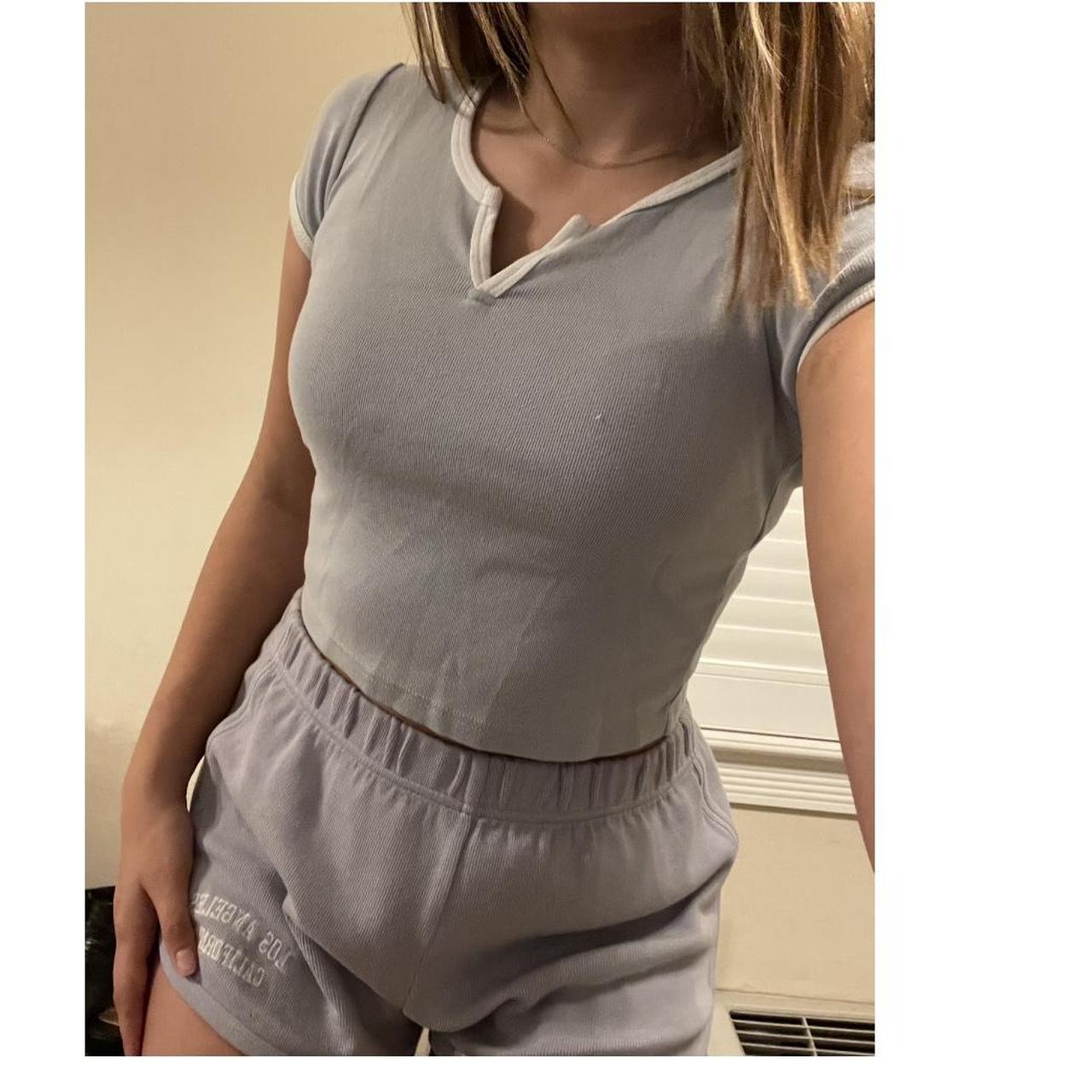 Baby Blue Brandy Melville Baby Tee 💙 Sold out on... Depop