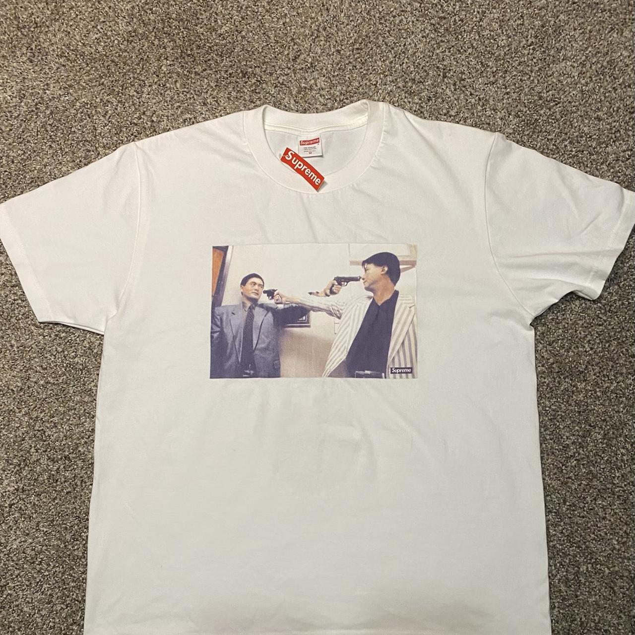white supreme Yohji Yamamoto Scribble Portrait Tee | Depop