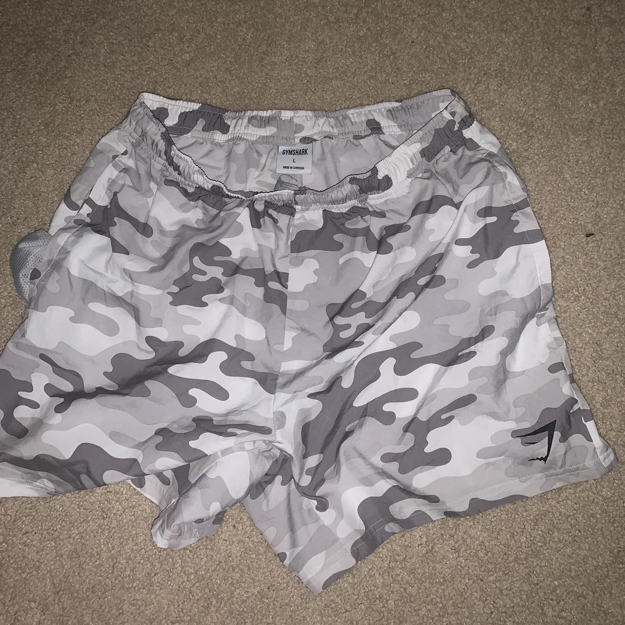 Gymshark arrival “5 shorts size L snow camo Depop