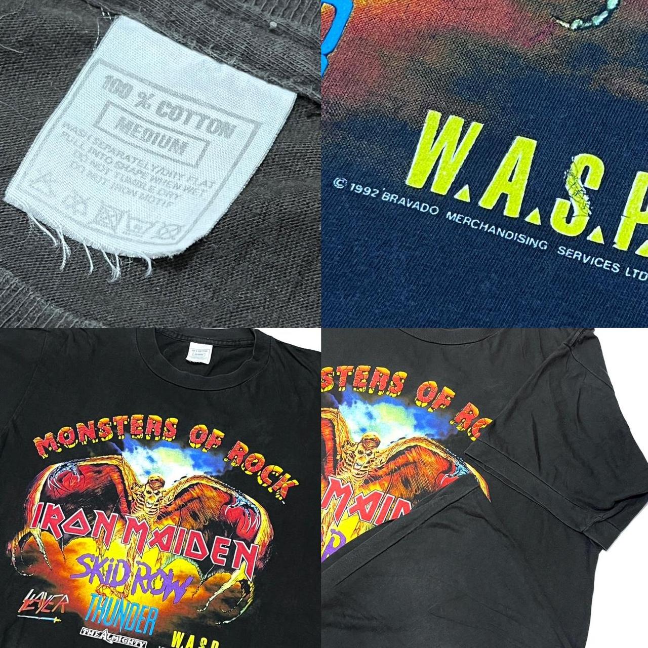 Vintage 1992 Iron Maiden T-Shirt Monsters Of Rock... - Depop