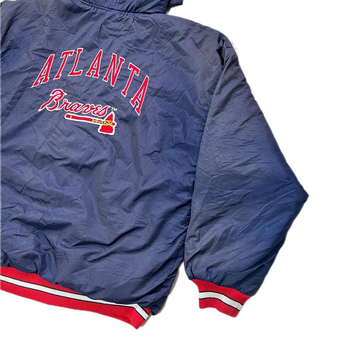 Vintage 90s Atlanta Braves Starter Satin Jacket. - Depop