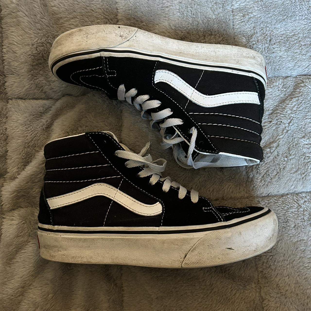 Vans Platform Trainers, size 4. Worn but good... - Depop