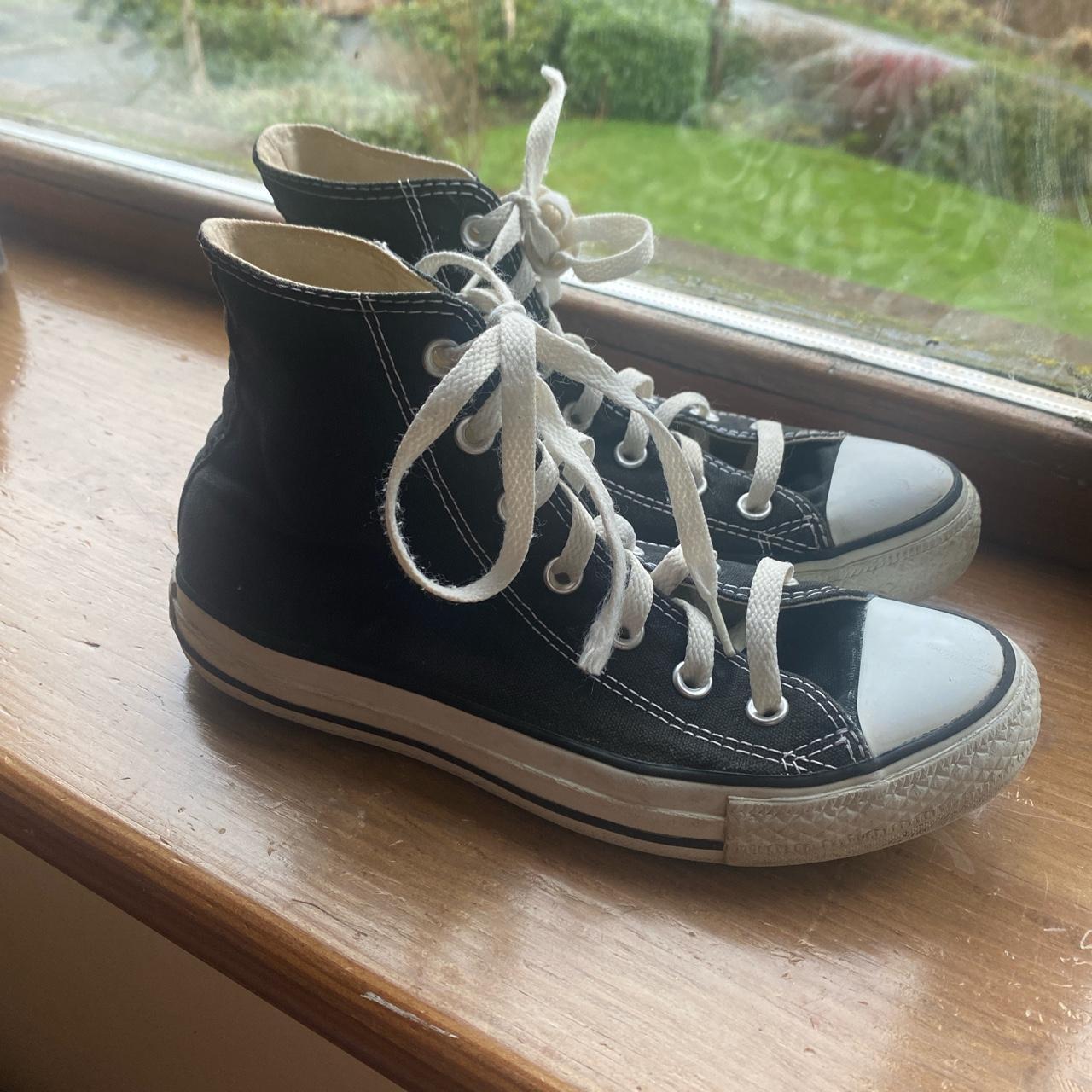 Converse Women's Black Trainers | Depop