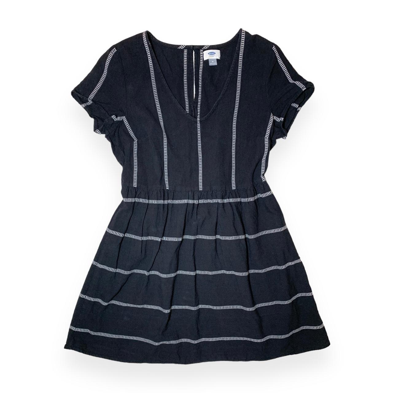 Old navy black hot sale white striped dress