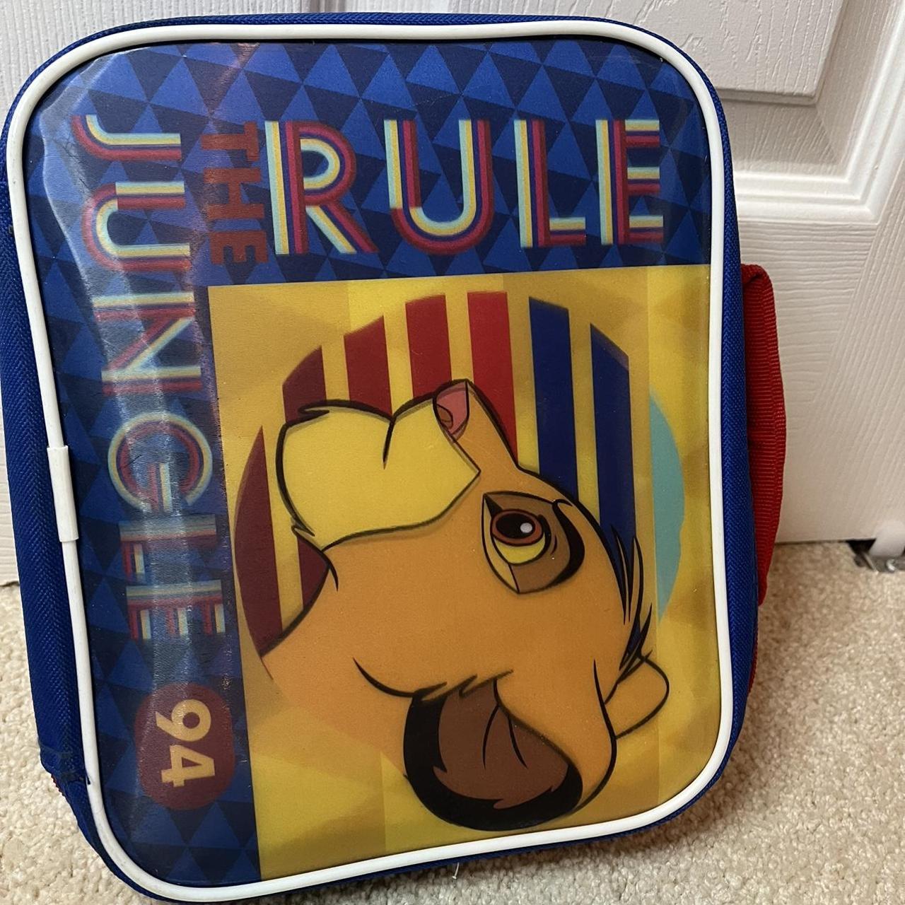 Lion king backpack top and lunch box