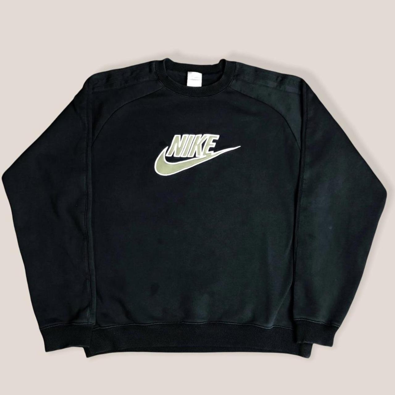 Vintage Nike embroidered black sweatshirt ... - Depop