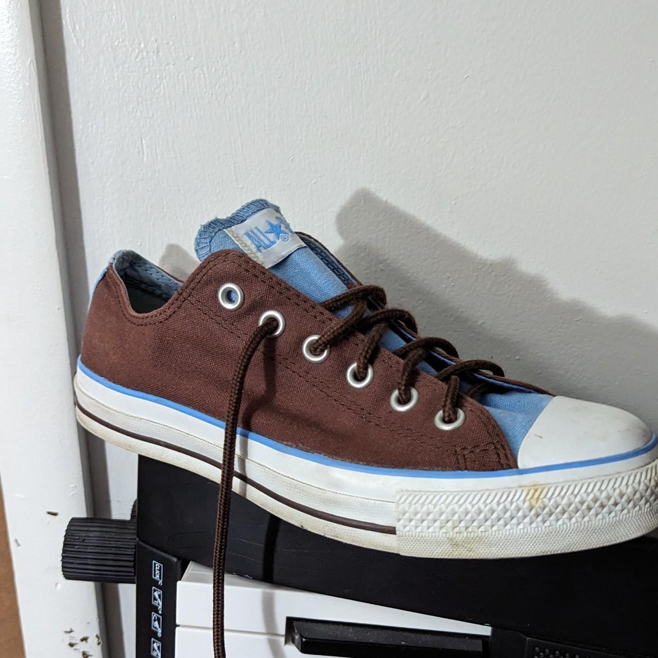 Blue and brown converse online