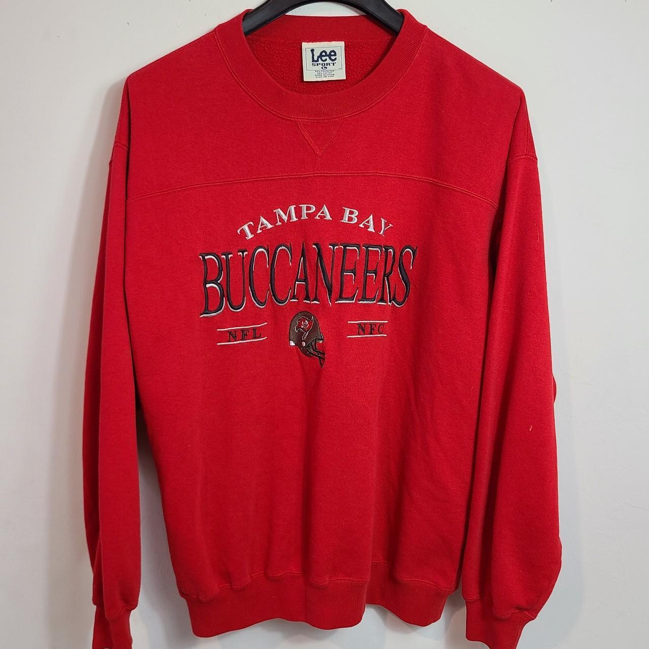 Vintage 90s Lee Sport NFL Tampa Bay Buccaneers Pullover Sweatshirt Men  Large Red