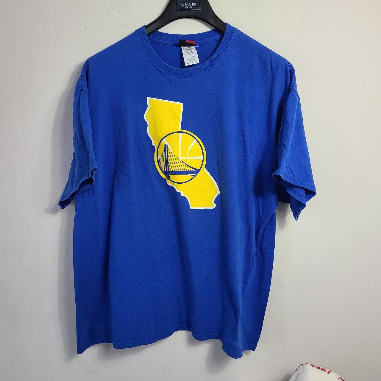 NBA Men's Blue and Yellow T-shirt (2)