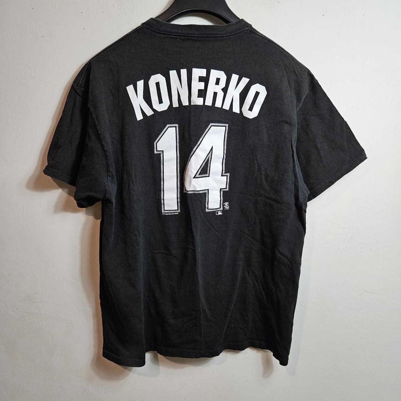 MLB White Sox 14 Paul Konerko Black Men Jersey