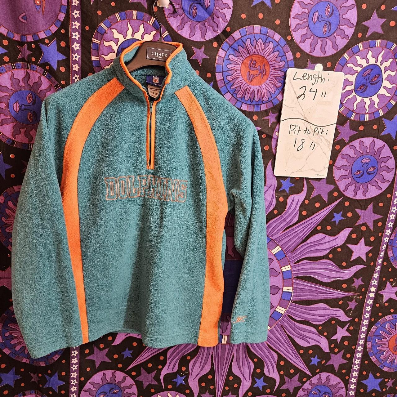 Reebok NFL Miami Dolphins Zip up Hoodie Medium