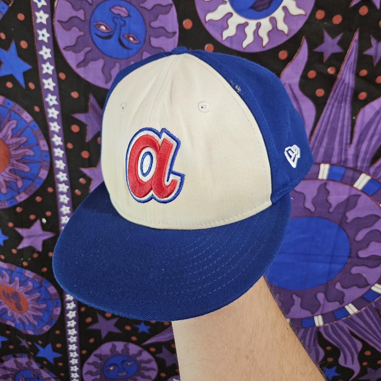 Atlanta Braves 7 3/8 fitted purple & light blue - Depop