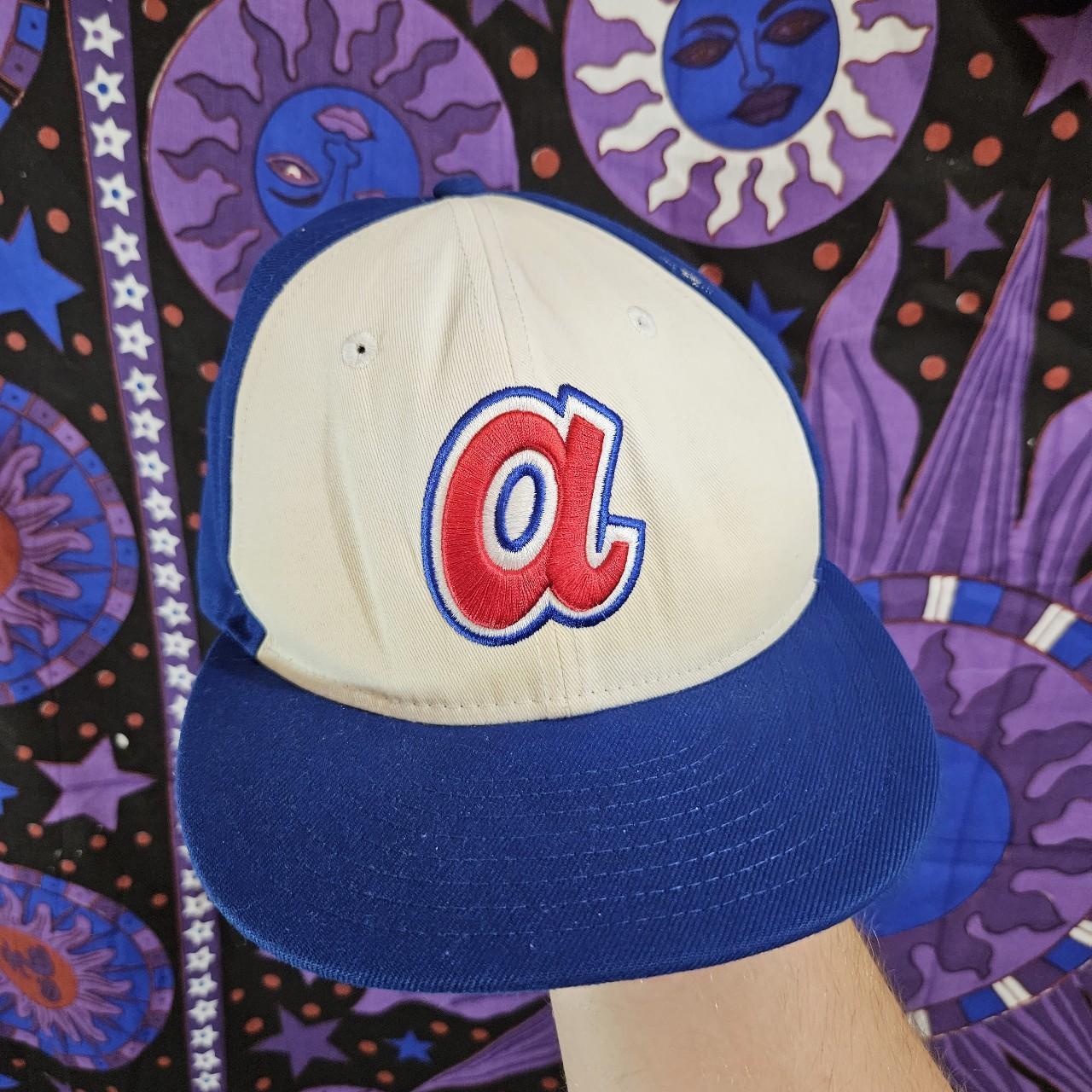 Atlanta Braves 7 3/8 fitted purple & light blue - Depop