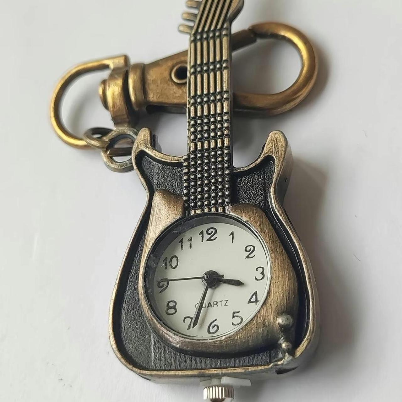 guitar clock keychain Depop