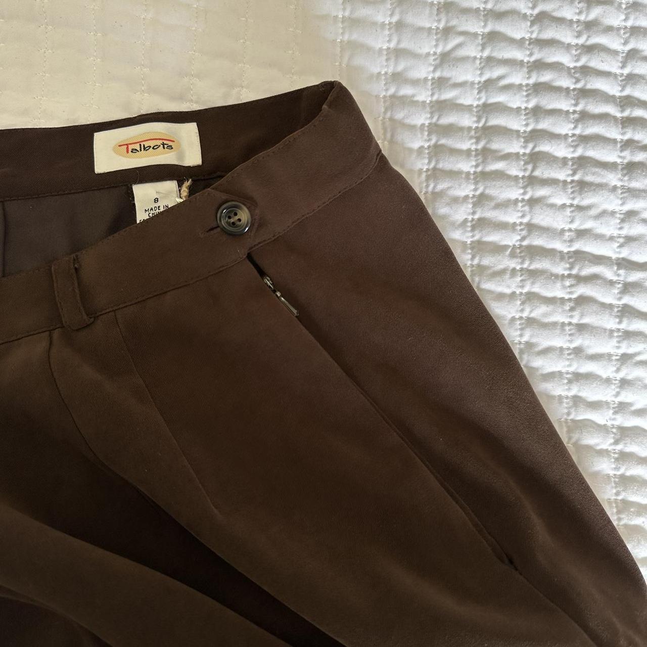 Talbots Chocolate Brown Suede Straight Leg Depop