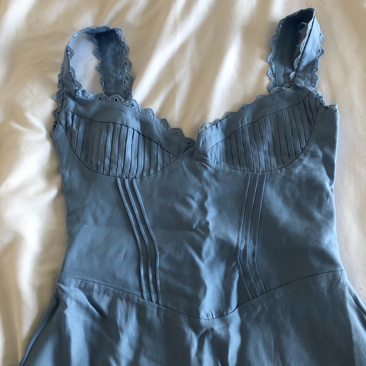Brand new House of Cb Tilly baby blue mini dress.... Depop