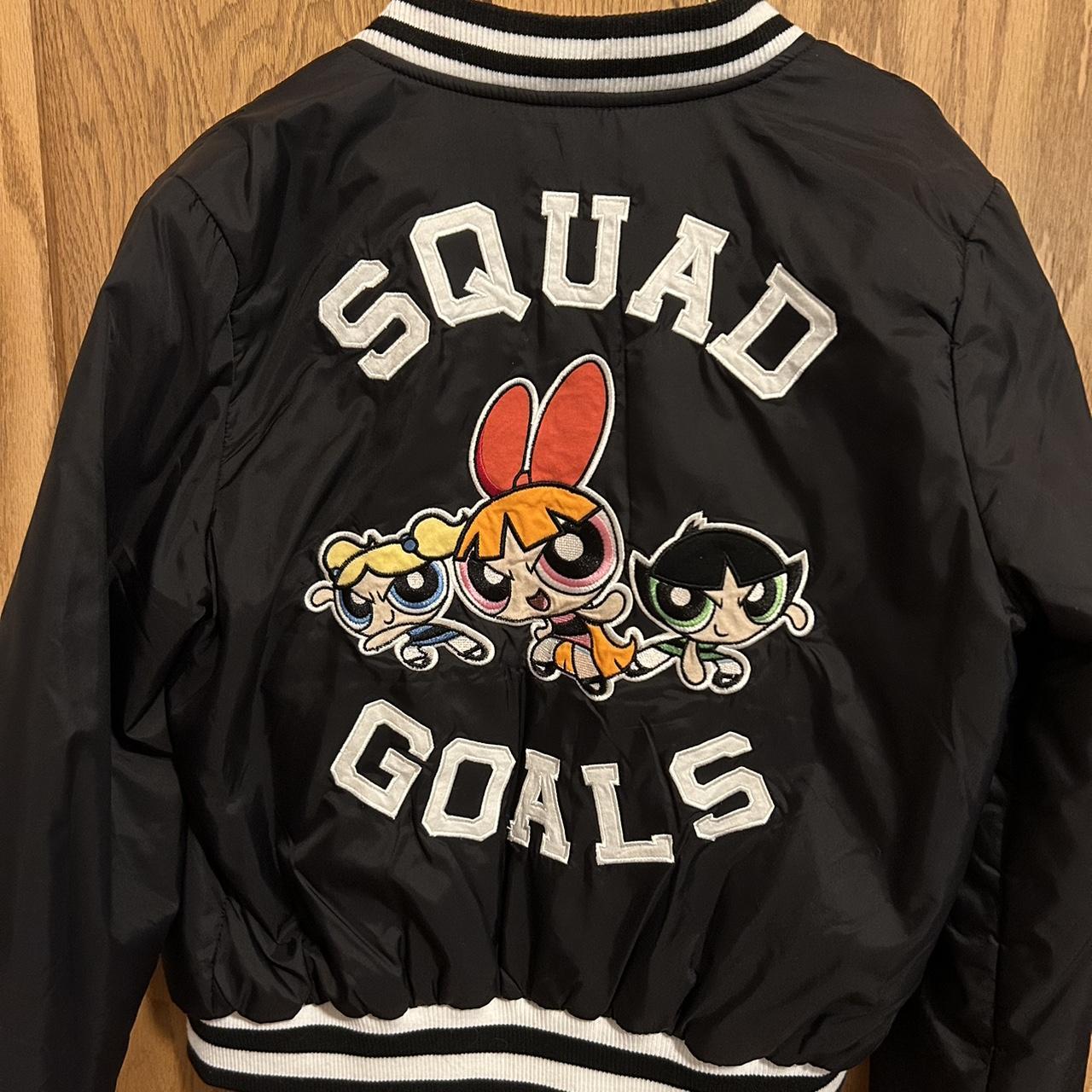 Powerpuff girls bomber jacket worn twice, a couple... - Depop