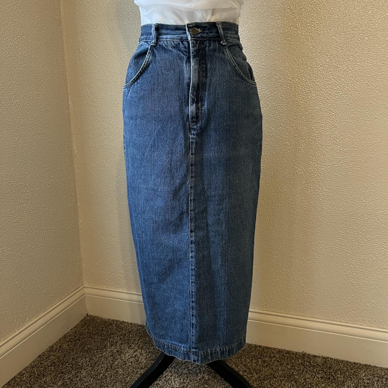 Vintage PS Gitano jeans skirt high waist denim 1980s 80s size 16 30” waist  | eBay