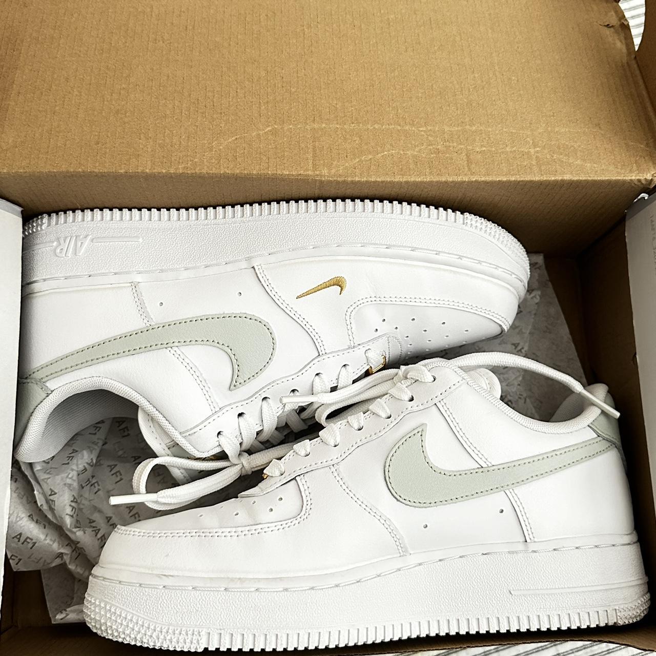 Nike Air Force white/light silver-white Depop