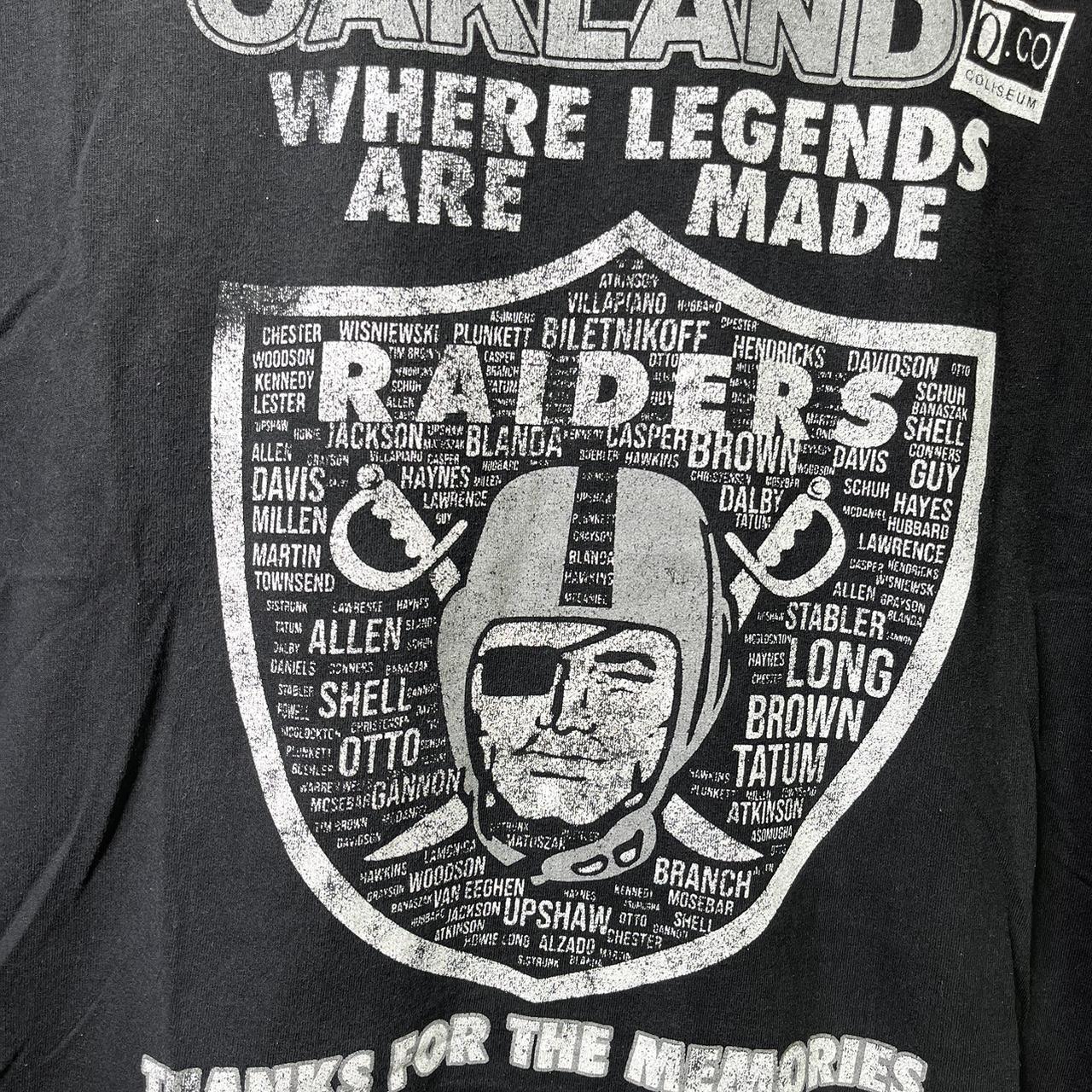 Oakland Raiders T-shirt Farewell Game Oakland Coliseum Dec 15 2019 Size XL