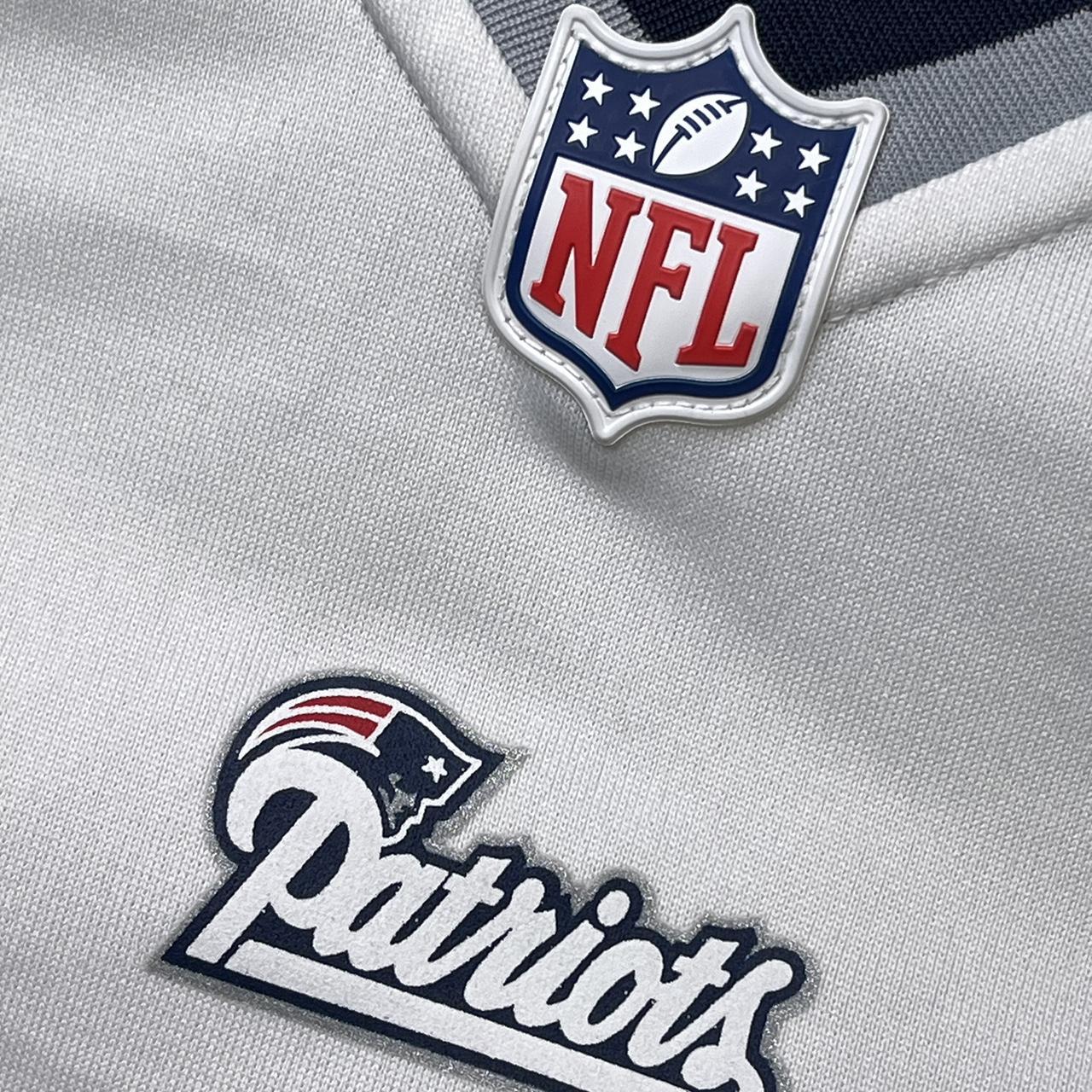 NEW ENGLAND NIKE PATRIOTS WHITE AWAY JERSEY - Depop