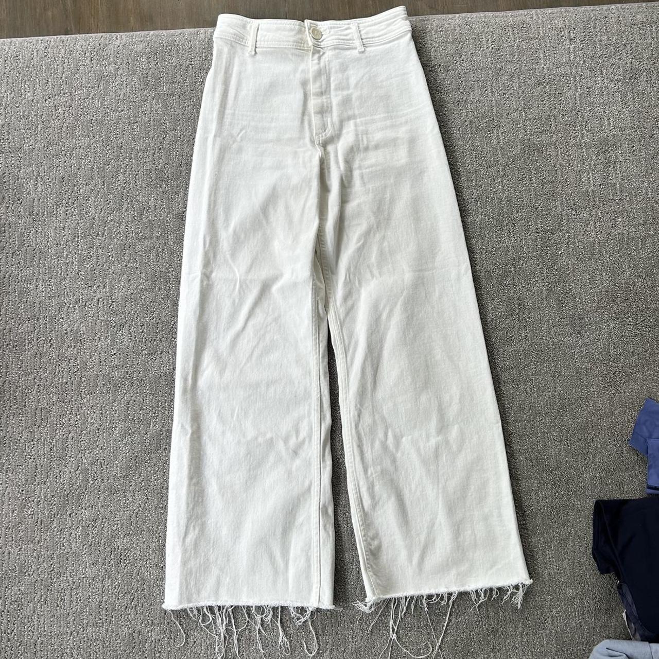 Zara Women's White Jeans | Depop