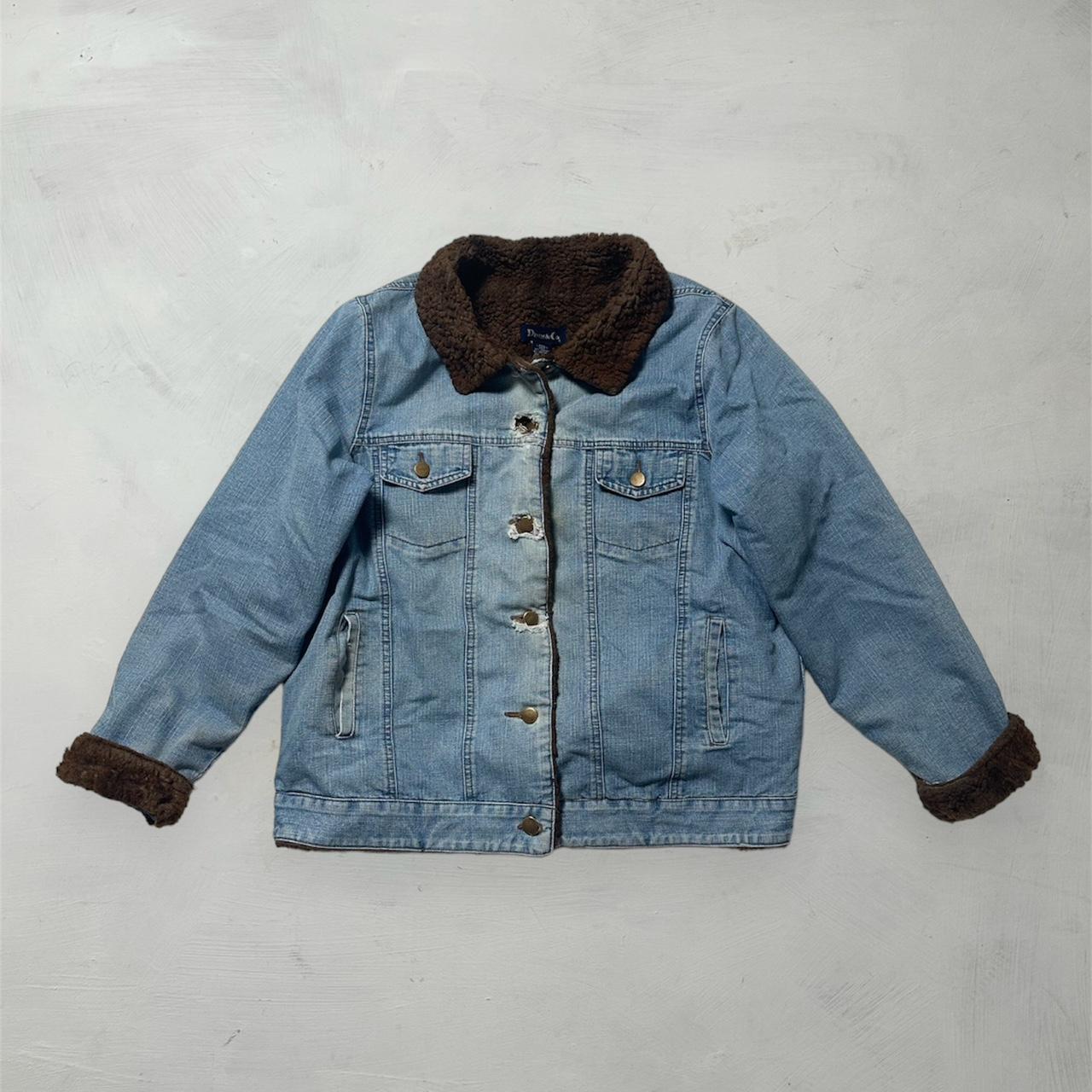 Vintage 90's Denim & Co Jean Jacket Brown Sherpa | Depop Vintage 90's Denim & Co Jean Jacket Brown Sherpa | Depop