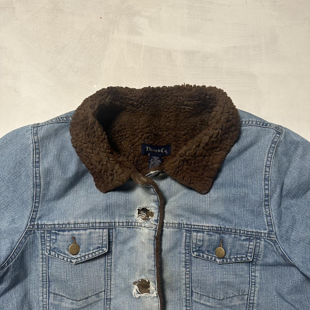 Vintage 90's Denim & Co Jean Jacket Brown Sherpa | Depop Vintage 90's Denim & Co Jean Jacket Brown Sherpa | Depop