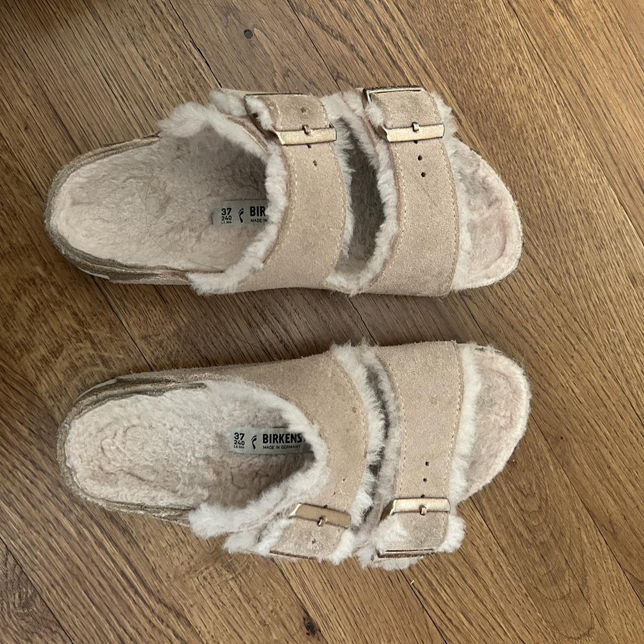 Women's fuzzy online birkenstocks