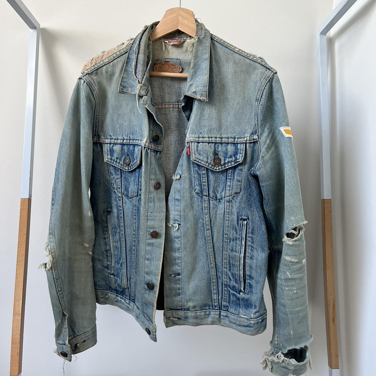 Trashed Vintage Levi’s Denim Jacket. Made in... - Depop