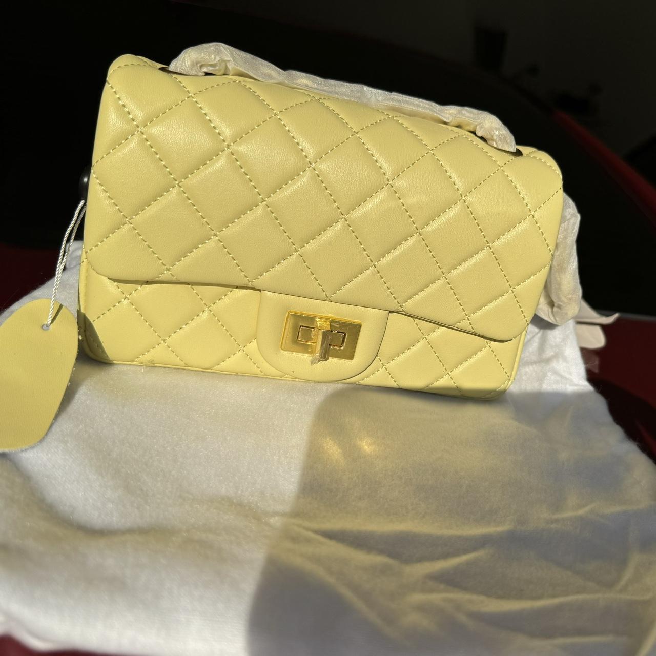 Pastel yellow purse hotsell