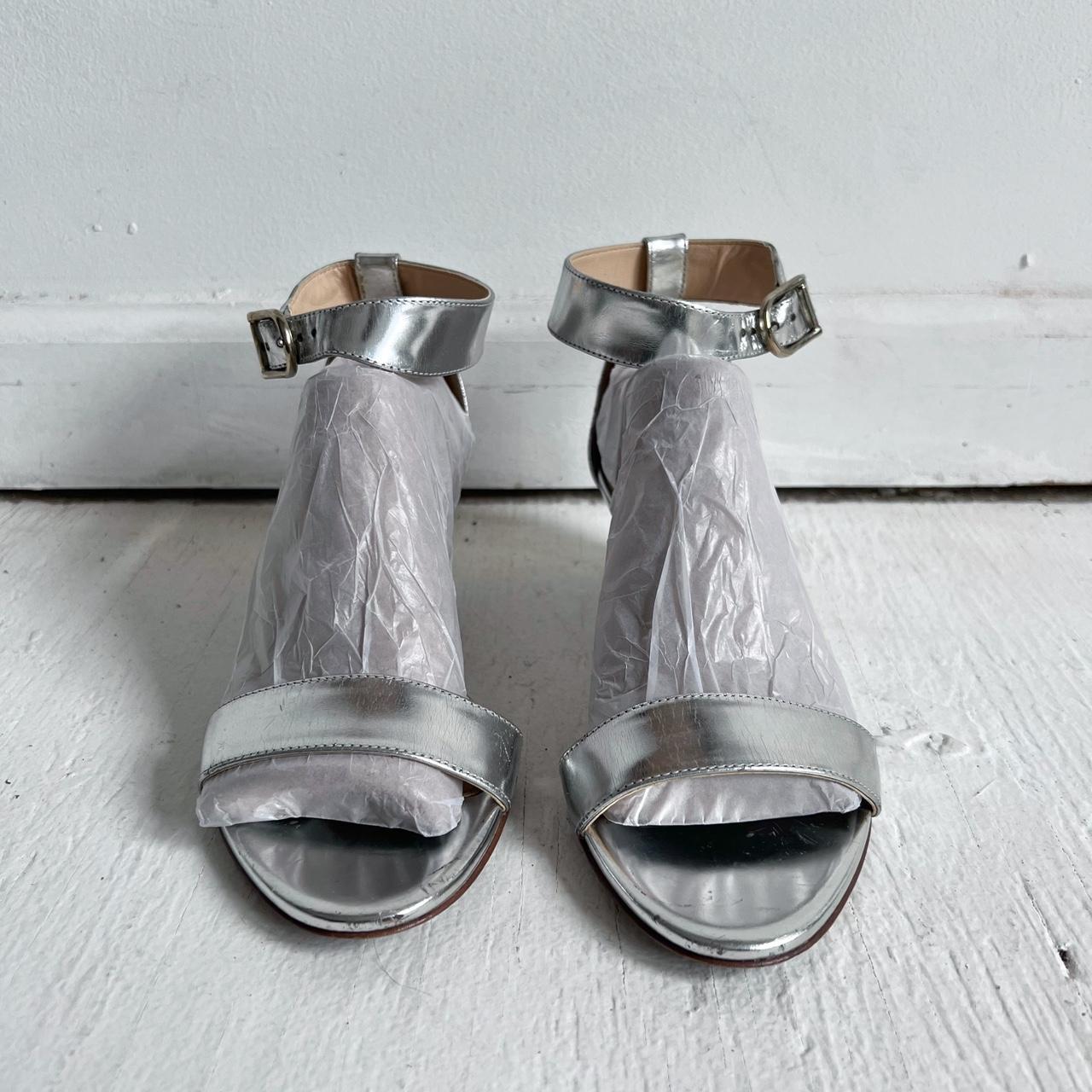 J crew hot sale silver sandals