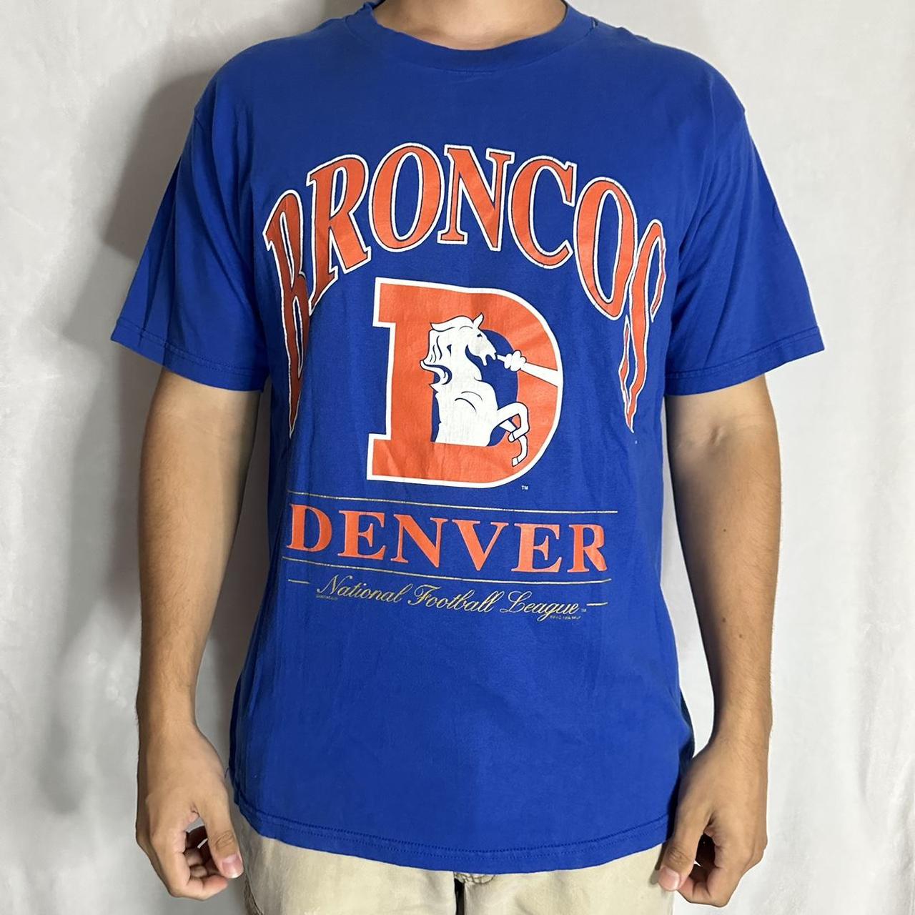 Vintage Denver Broncos Shirt. Item is on a 90s Lee - Depop