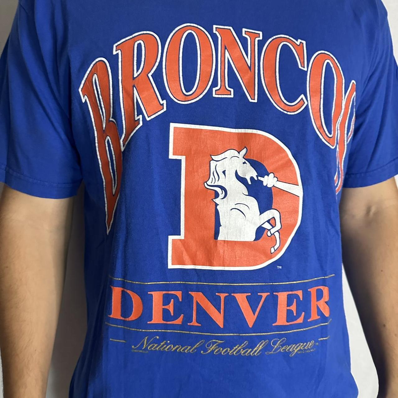 Vintage 90s T-shirt Denver BRONCOS Nfl Football Logo Medium 