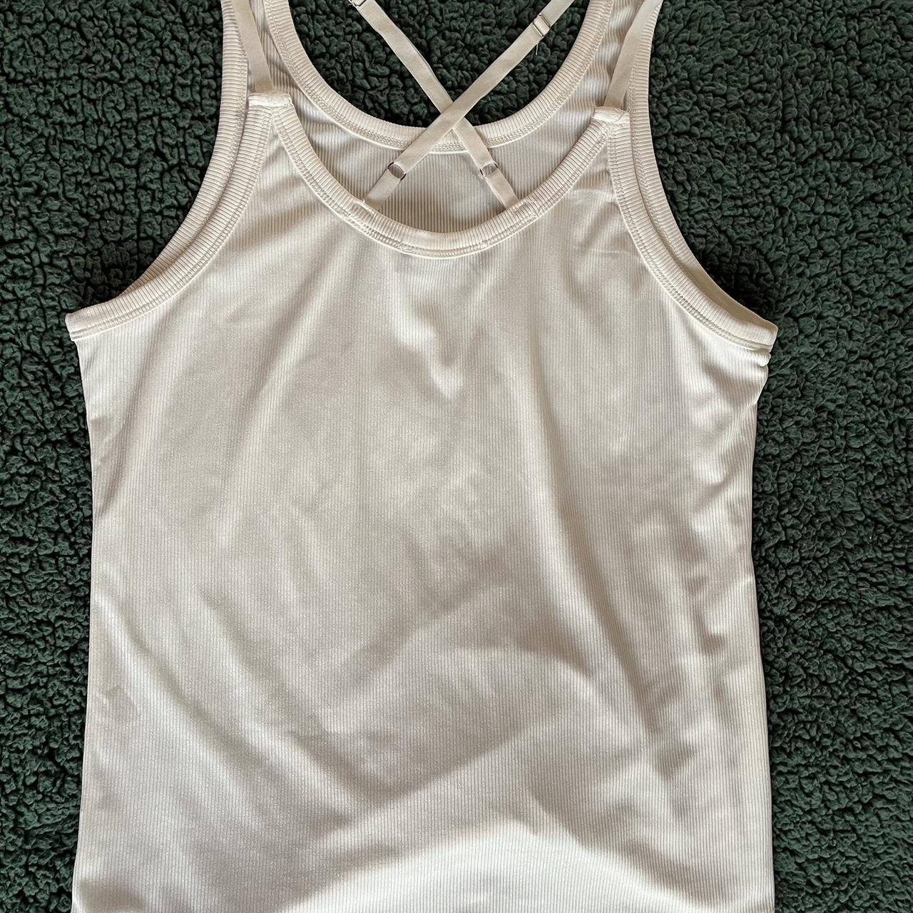 Incerun Strappy back White Tank Top Size medium - Depop