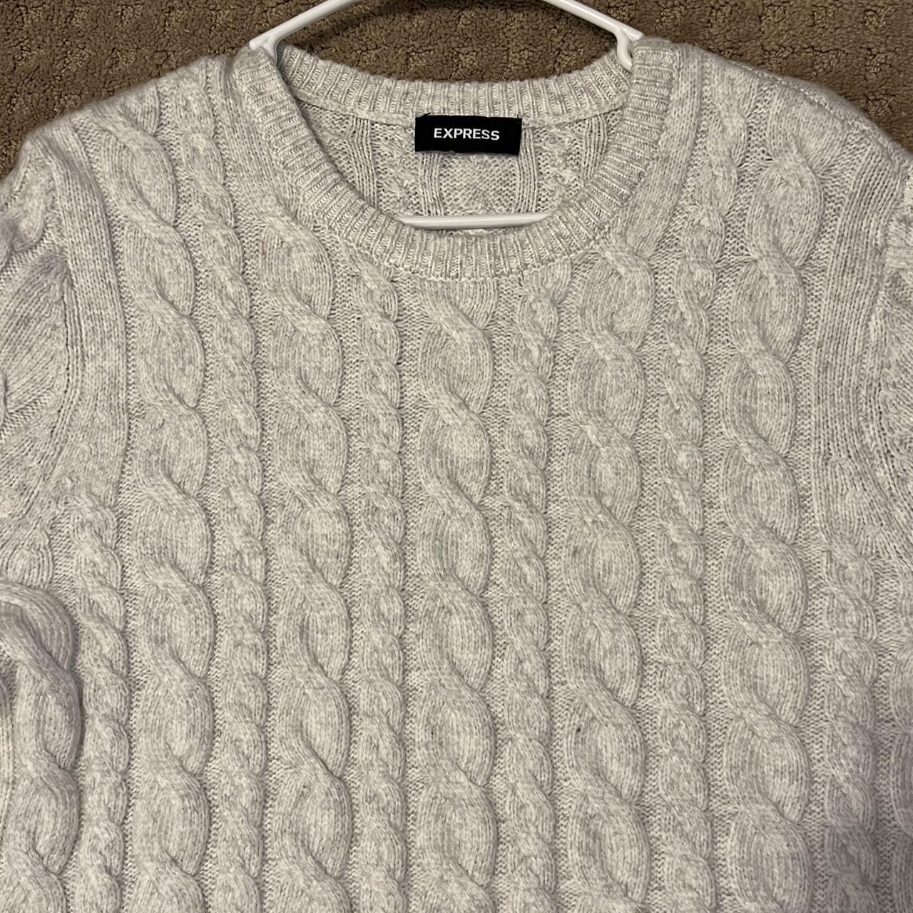 Express Cable Knit Sweater Size L. Really Good - Depop