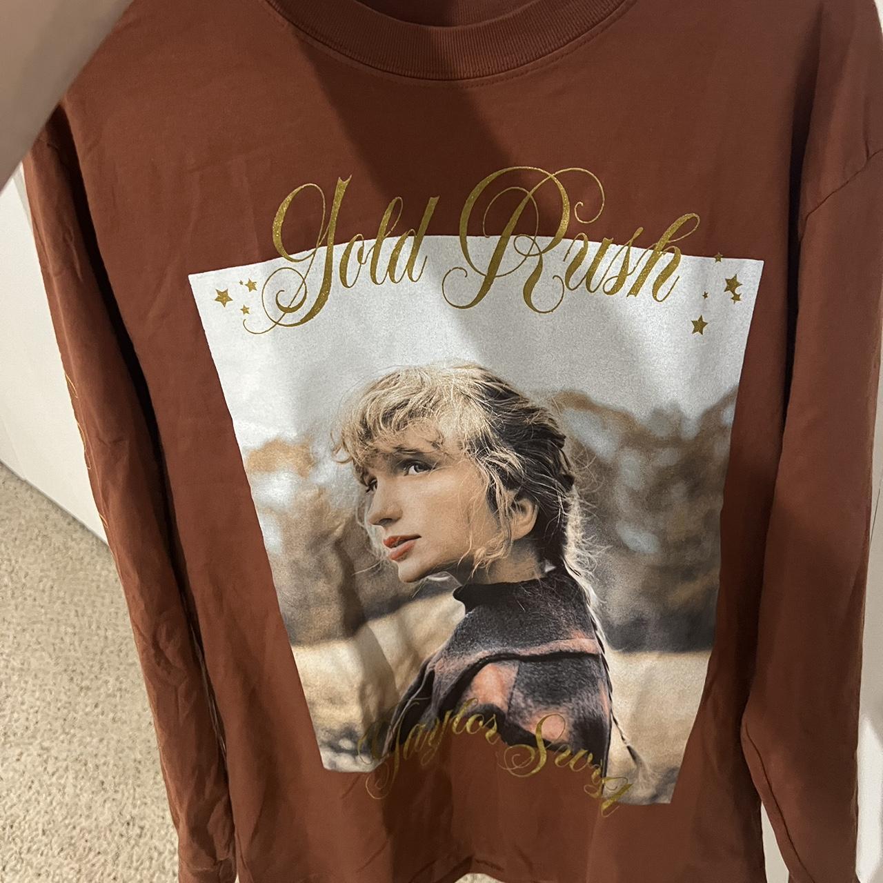 Hotsell Taylor Swift Evermore Gold Rush, Gleaming Twinkling Crewneck, Size Large EUC