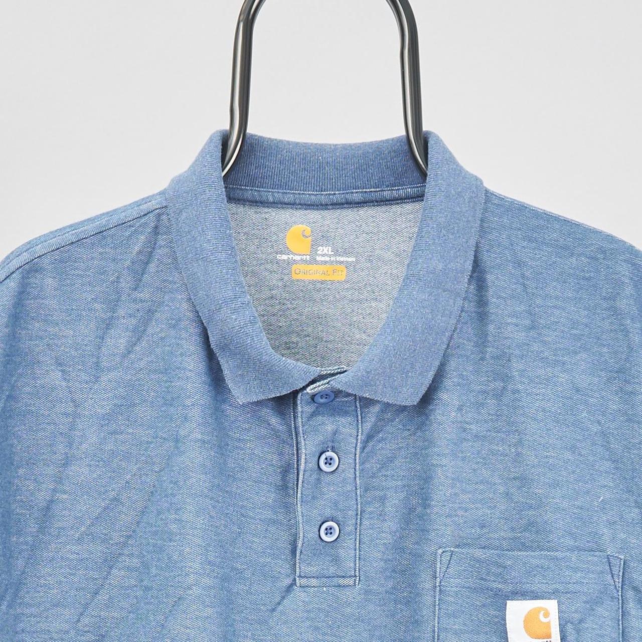 Carhartt Men's Blue Polo-shirts | Depop
