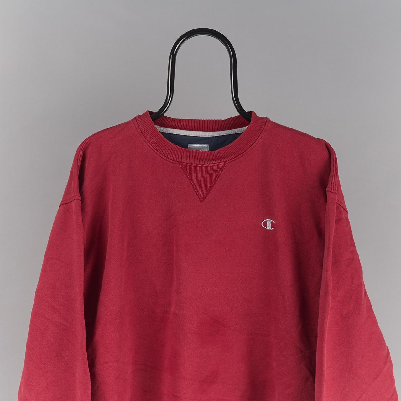 Vintage Champion Sweatshirt Red Large Really nice... - Depop