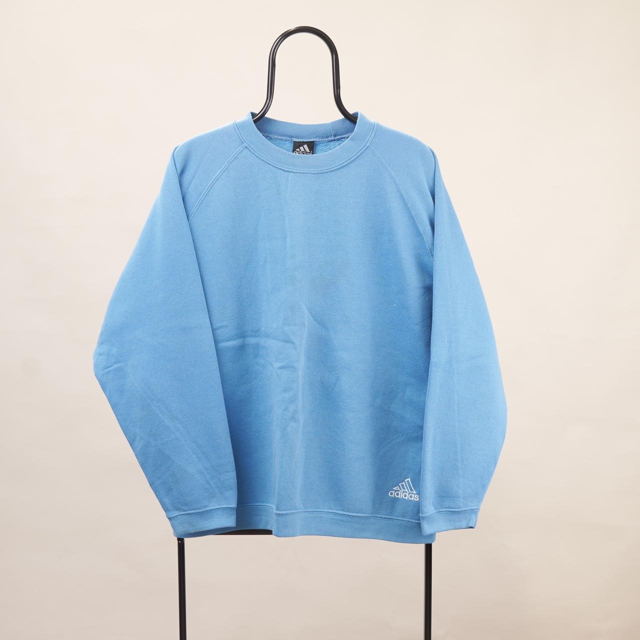 VINTAGE ADIDAS SWEATSHIRT COLOUR: BLUE OUR... - Depop