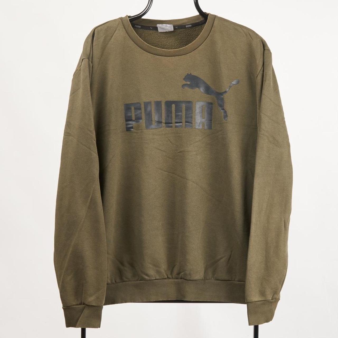 Green deals puma sweatshirt