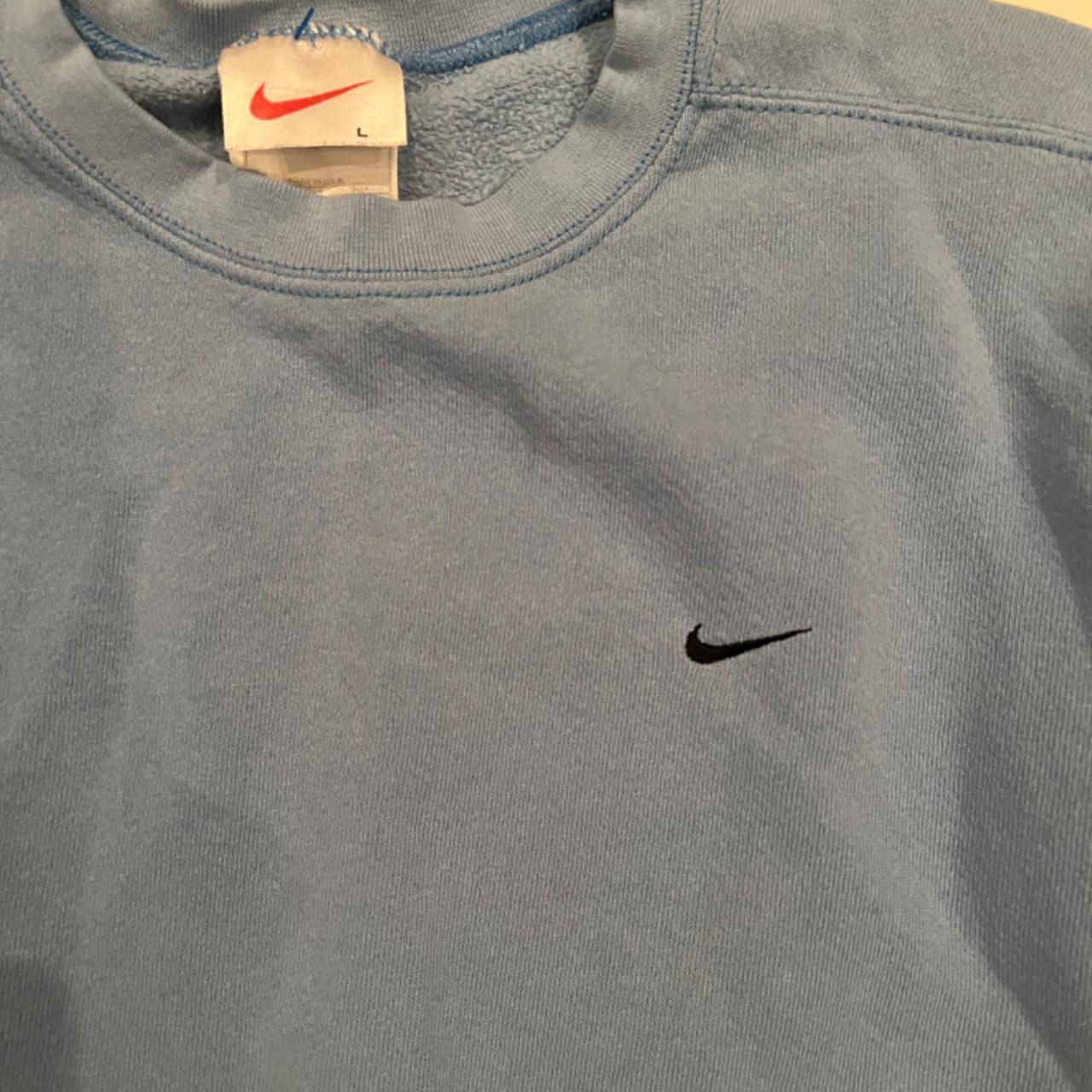 Baby blue Nike sweatshirt , Size large, fits pretty