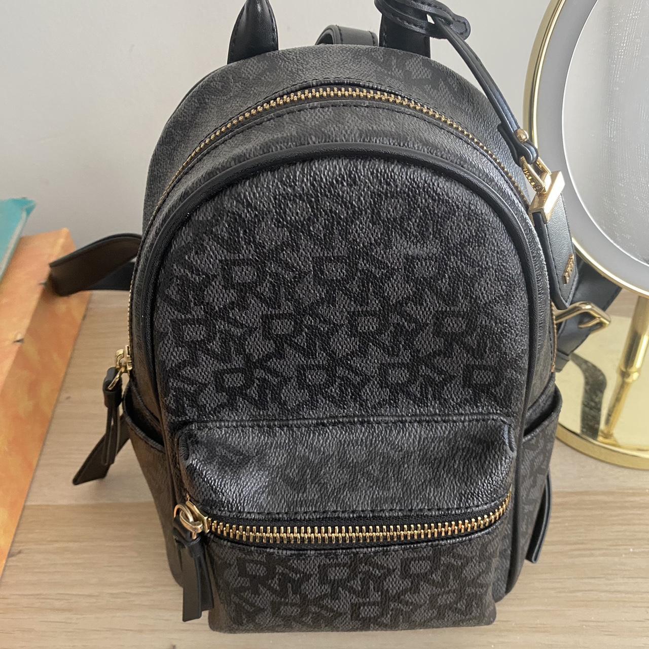 DKNY Black Leather Mini Backpack Depop