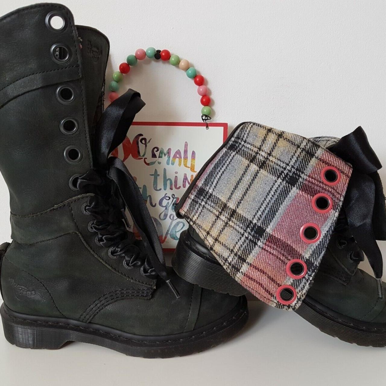 Dr Martens Triumph Aimilita Aimilie black tartan Depop