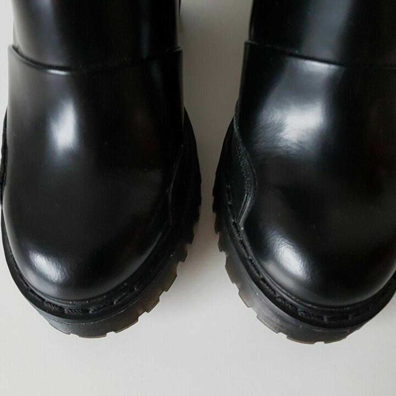 Dr Doc Martens Lyanna heel black tall knee high zip. Depop