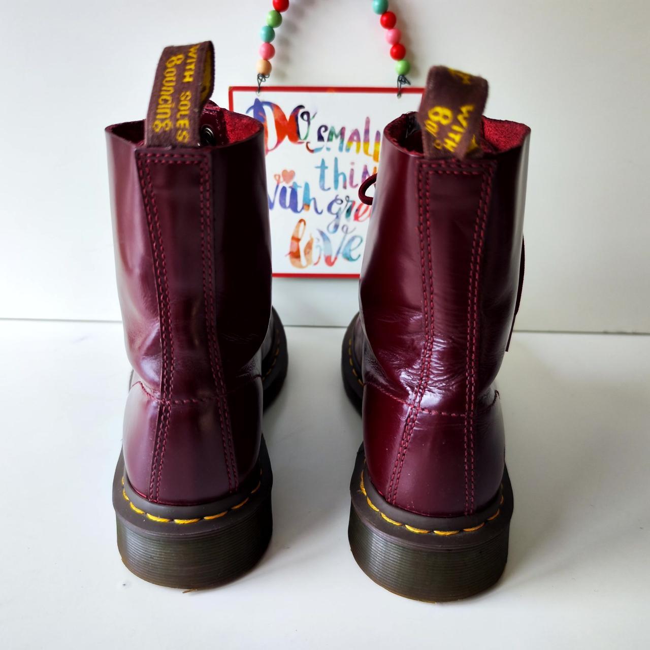 Dr Doc Martens Pascal shiraz cherry red 1460 8 hole. Depop