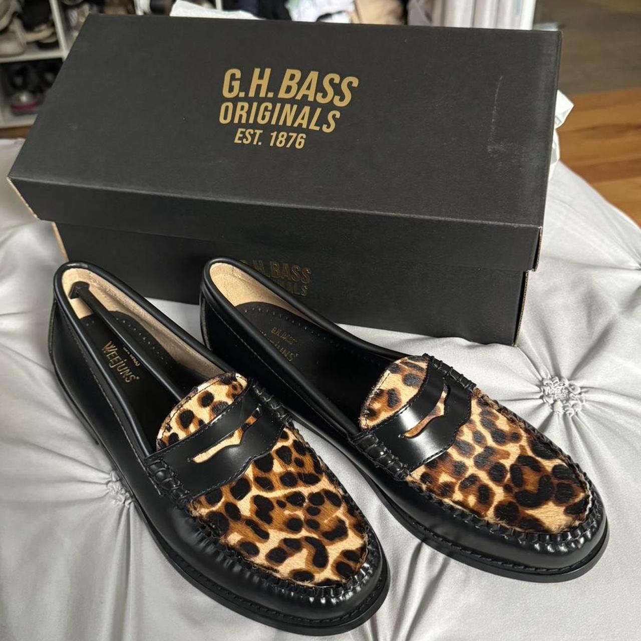 GH Bass Women’s Weejuns Leopard Loafer Ordered the... - Depop