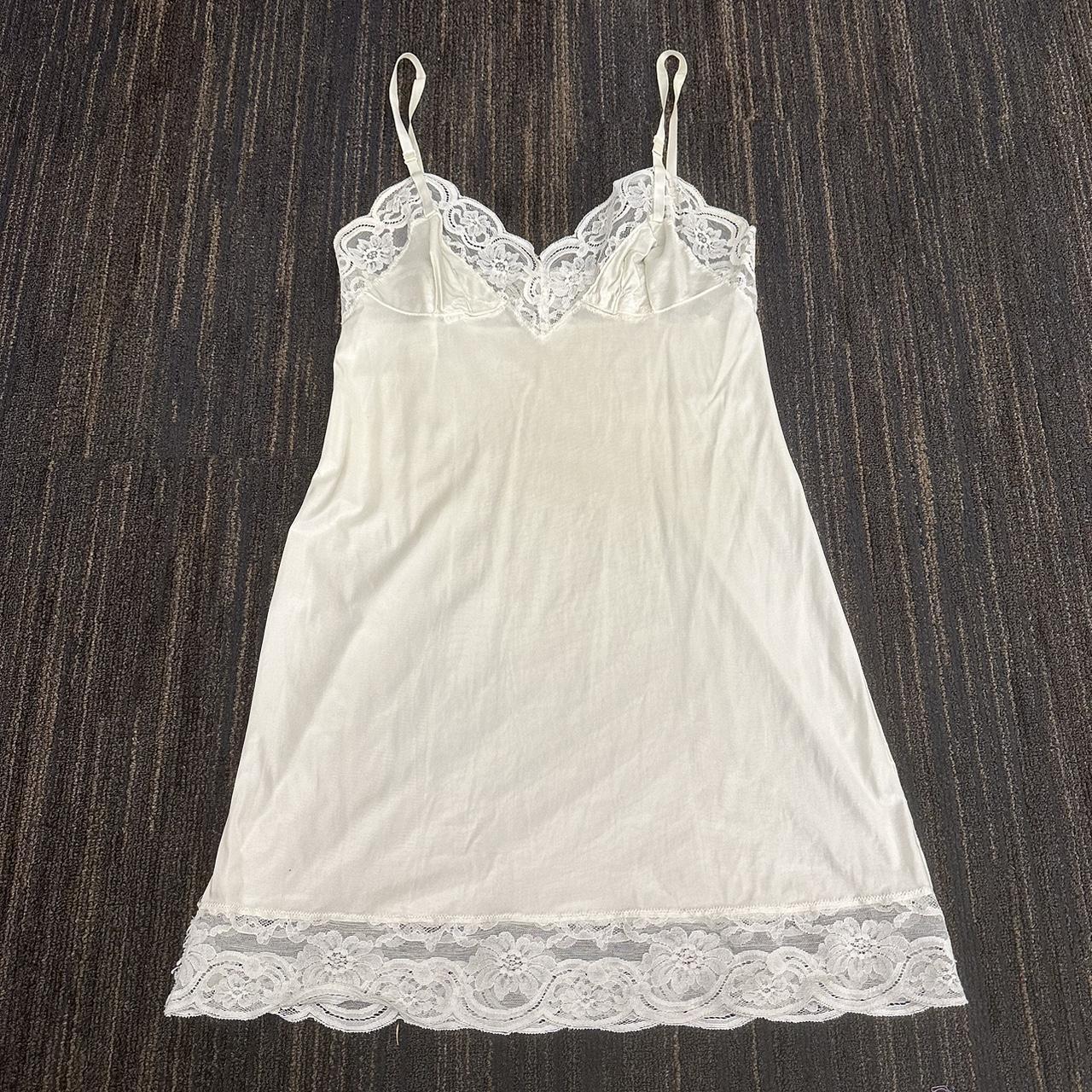 small white lace slip dress - Depop