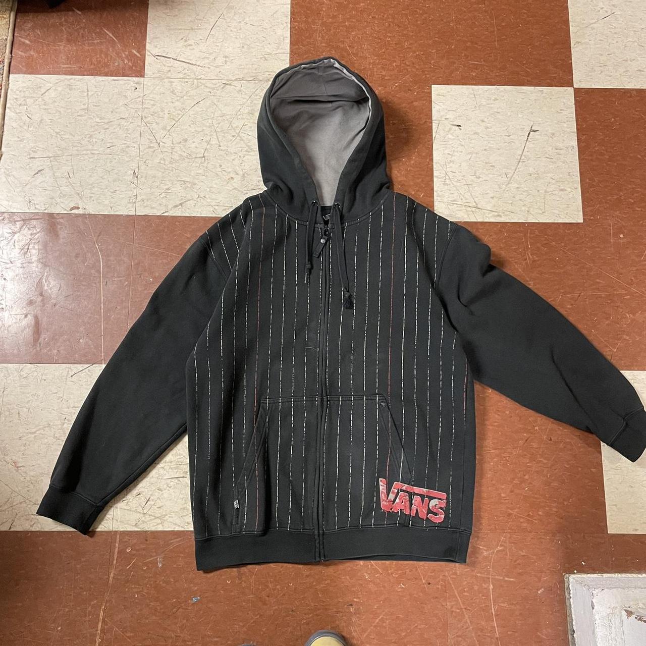 Vans striped best sale hoodie