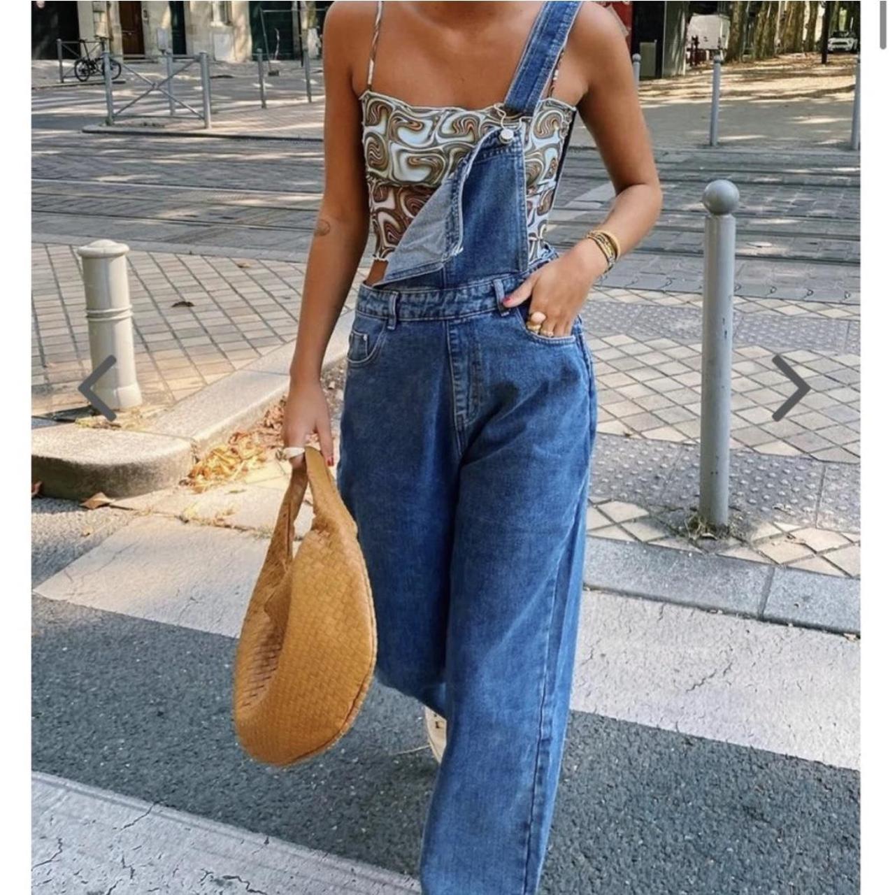 Verge Girl Women's Blue Dungareesoveralls Depop